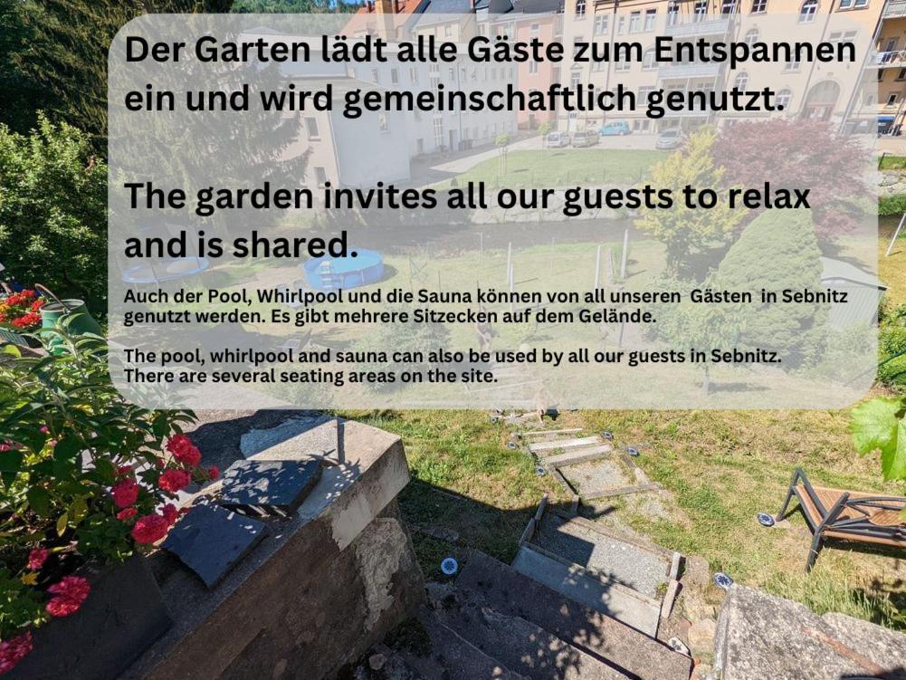 F1 - Urlaubsmagie - Helle Wohnung Mit Sauna & Pool & Whirlpool Sebnitz Kültér fotó