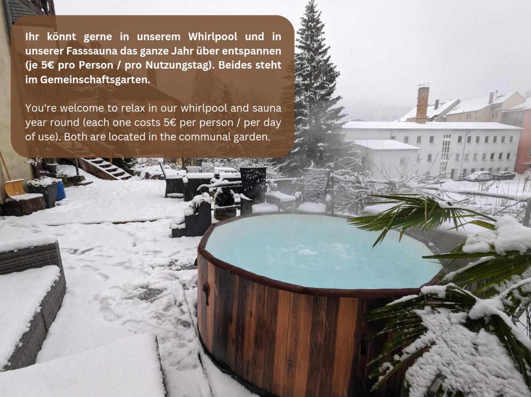 F1 - Urlaubsmagie - Helle Wohnung Mit Sauna & Pool & Whirlpool Sebnitz Kültér fotó